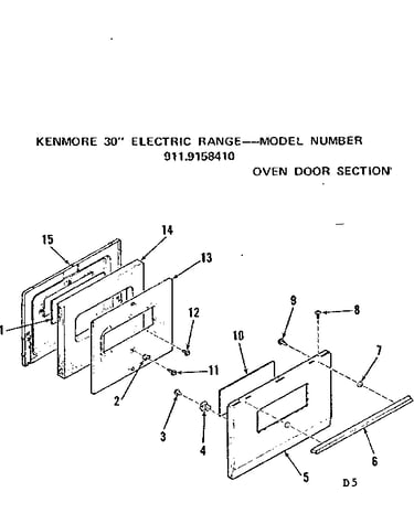 Oven door section