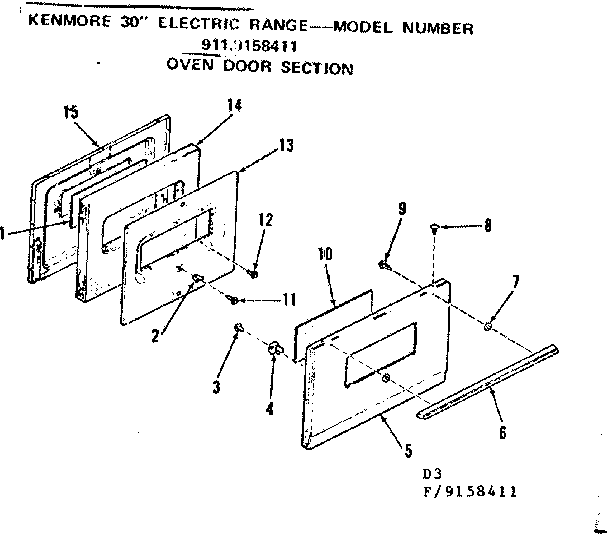 Oven door section