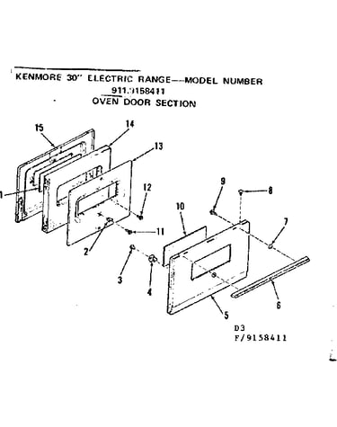 Oven door section