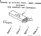 Kenmore 9119158411 wire harnesses and components diagram