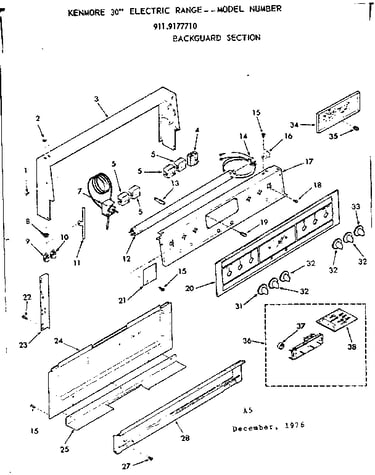 Backguard section