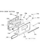 Oven door section