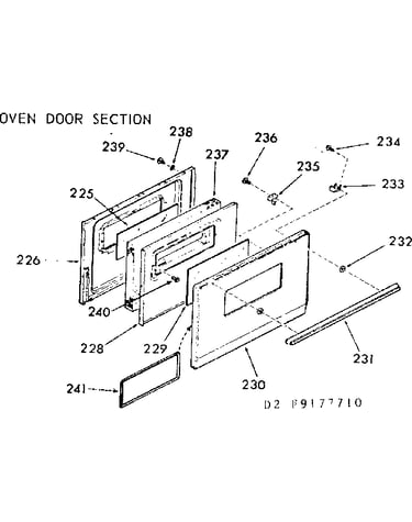 Oven door section