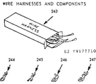 Kenmore 9119177710 wire harnesses and components diagram