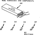 Kenmore 9119177910 wire harnesses and components diagram
