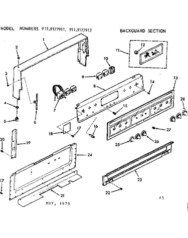 Backguard section