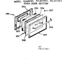 Kenmore 9119177911 oven door section diagram