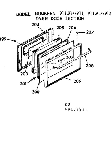 Oven door section