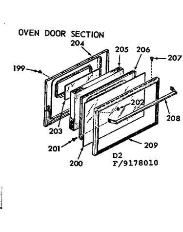 Oven door section