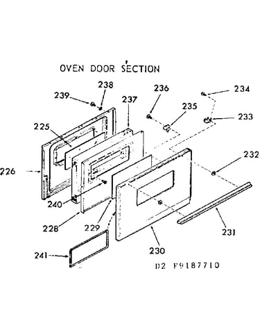 Oven door section