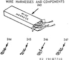 Kenmore 9119187710 wire harnesses and components diagram