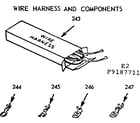 Kenmore 9119187711 wire harness and components diagram