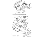 Kenmore 9119207314 backguard and main top section diagram