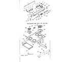 Kenmore 9119207510 backguard and main top section diagram