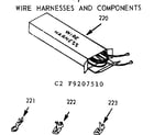 Kenmore 9119207540 wire harnesses and components diagram