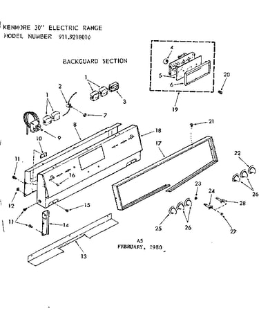 Backguard section
