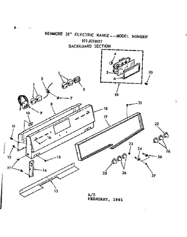 Backguard section