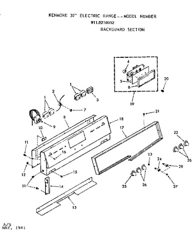 Backguard section
