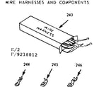 Kenmore 9119218012 wire harnesses and components diagram