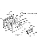 Oven door section