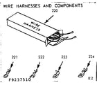 Kenmore 9119237540 wire harnesses and components diagram
