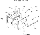 Kenmore 9119237640 oven door section diagram