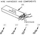 Kenmore 9119237610 wire harnesses and components diagram