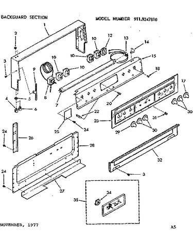 Backguard section