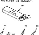 Kenmore 9119247810 wire harness and components diagram