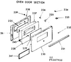 Kenmore 9119247910 oven door section diagram