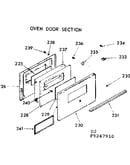 Oven door section