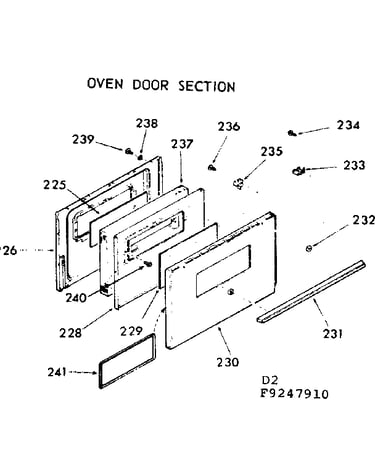 Oven door section