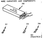 Kenmore 9119247910 wire harnesses and components diagram