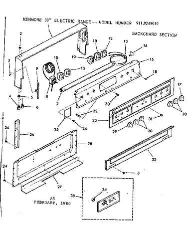 Backguard section
