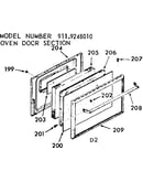 Oven door section