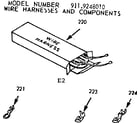 Kenmore 9119248010 wire harness and components diagram