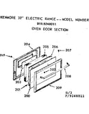 Oven door section