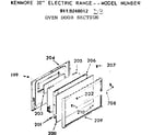 Kenmore 9119248012 oven door section diagram