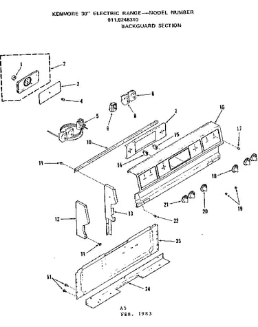 Backguard section