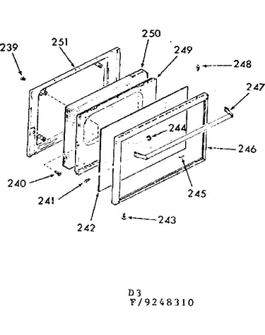 Oven door section