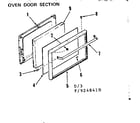 Kenmore 9119248410 oven door section diagram