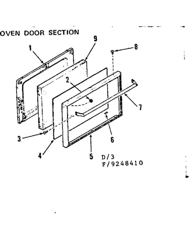 Oven door section