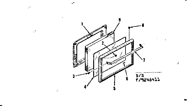 Oven door section