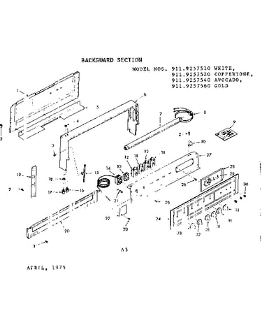 Backguard section