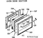 Kenmore 9119257560 oven door section diagram