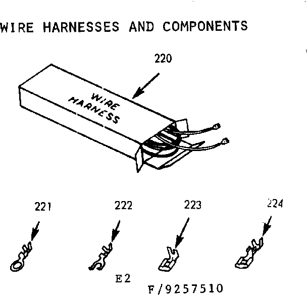 WIRE HARNESS AND COMPONENTS