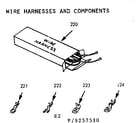 Kenmore 9119257540 wire harness and components diagram