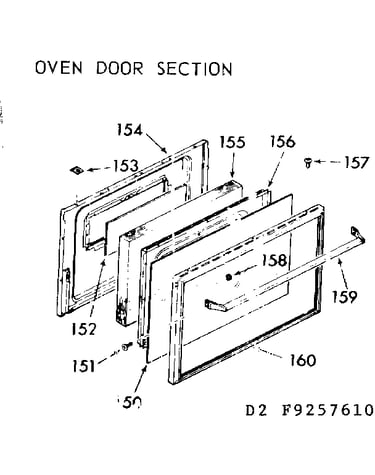 Oven door section