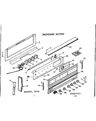 Backguard section