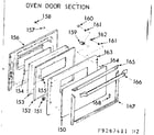Kenmore 9119277441 oven door section diagram